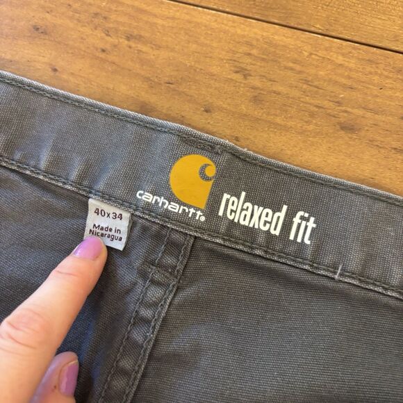 Carhartt Gray Rugged Flex Rigby Relaxed Fit Pant Pants Men's Size 40 x 34 - Picture 12 of 12